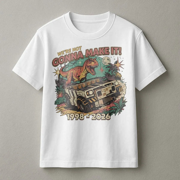 Dinosaur Graphic T-Shirt | Retro Jungle Adventure Print | 100% Premium Cotton Tee | Funny Gift For Dino Lovers And Paleontolo